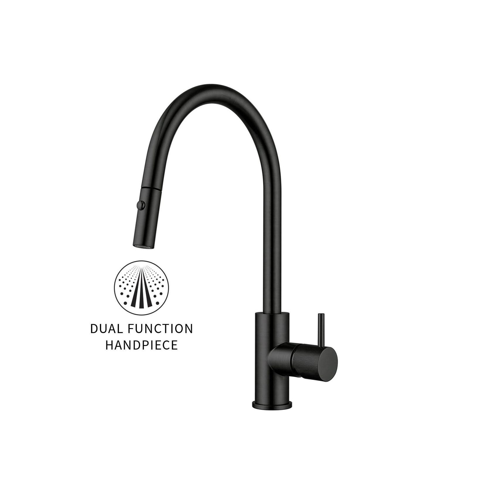 Onyx Gooseneck Pull Out Sink Mixer – Cold Start gallery detail image