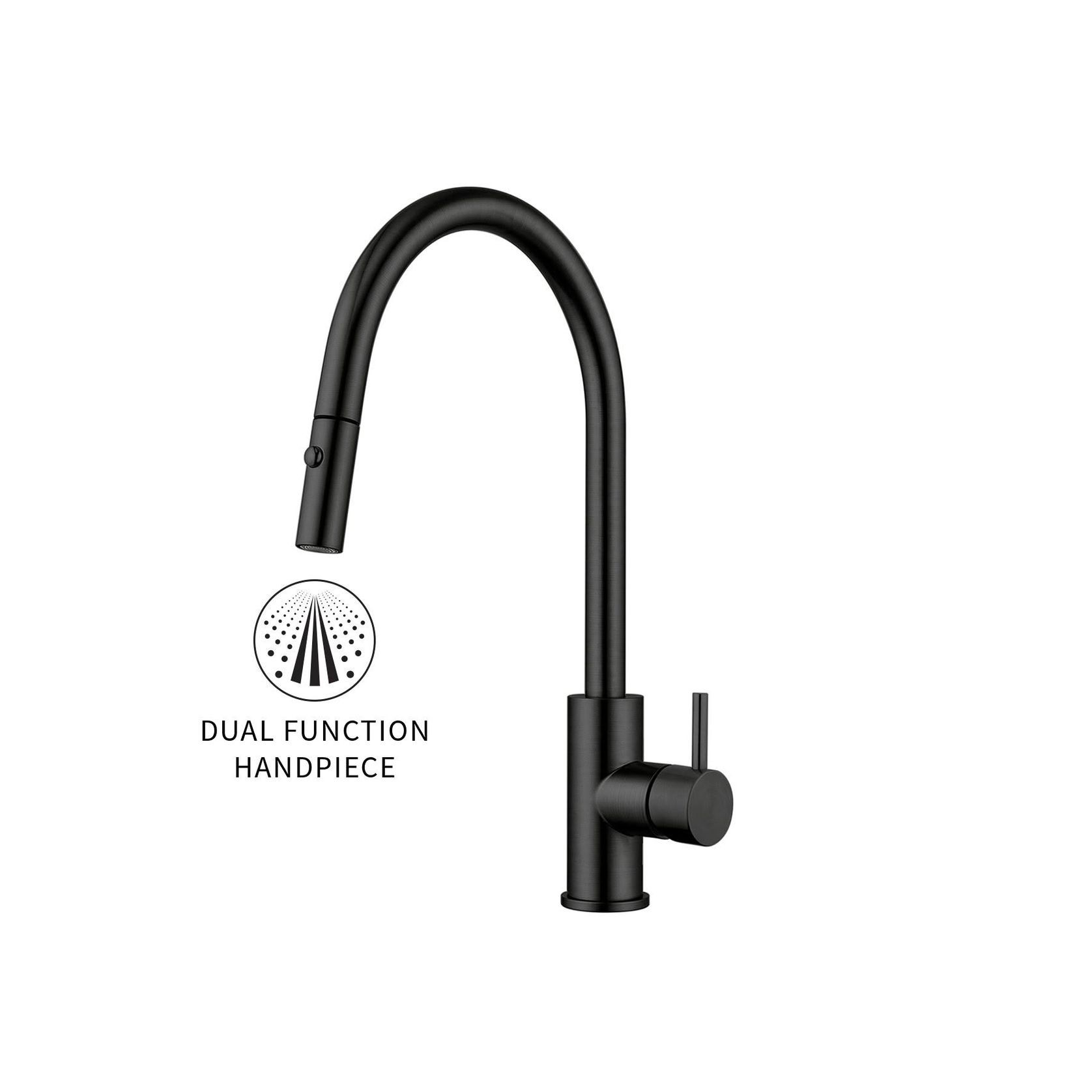 Onyx Gooseneck Pull Out Sink Mixer – Cold Start gallery detail image
