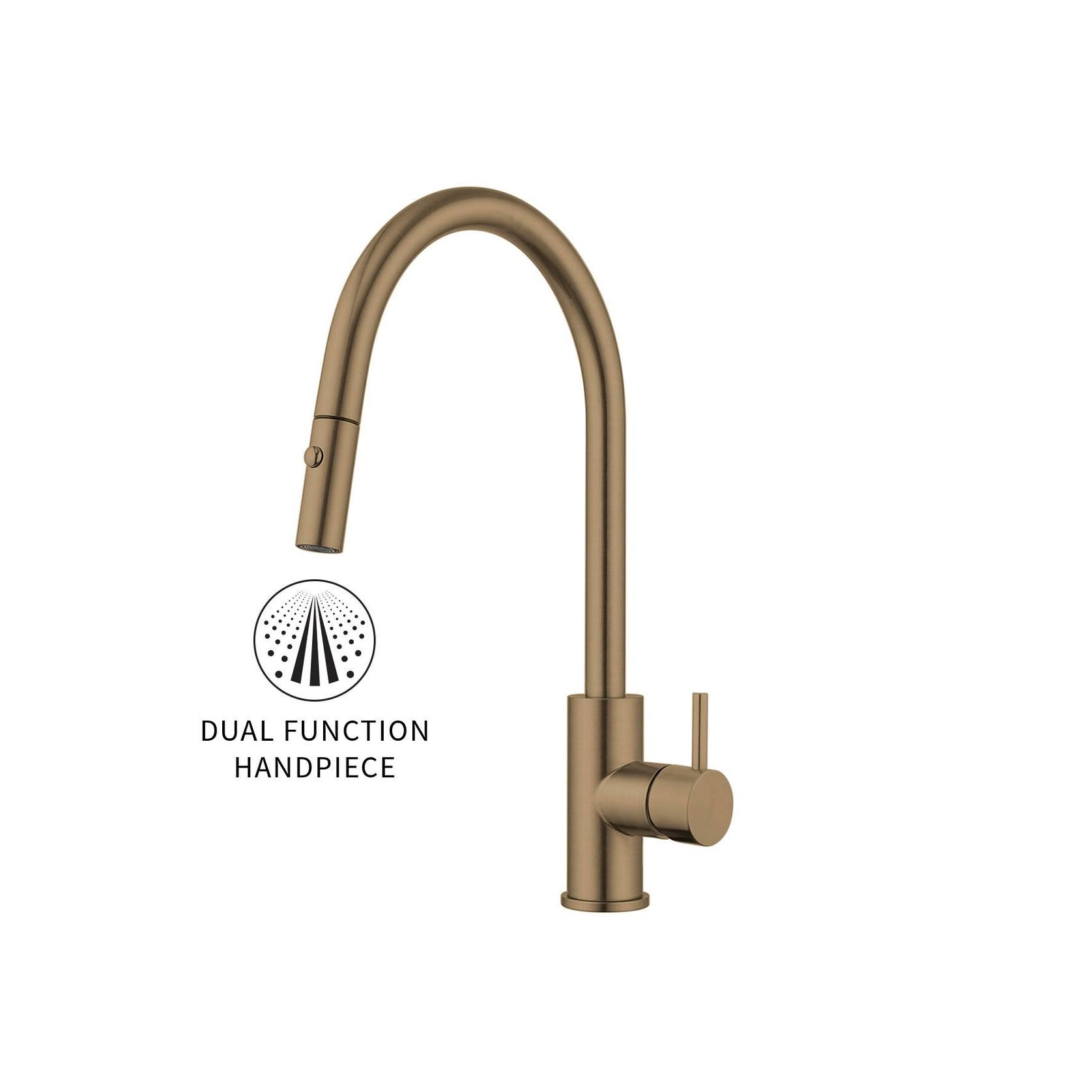 Onyx Gooseneck Pull Out Sink Mixer – Cold Start gallery detail image