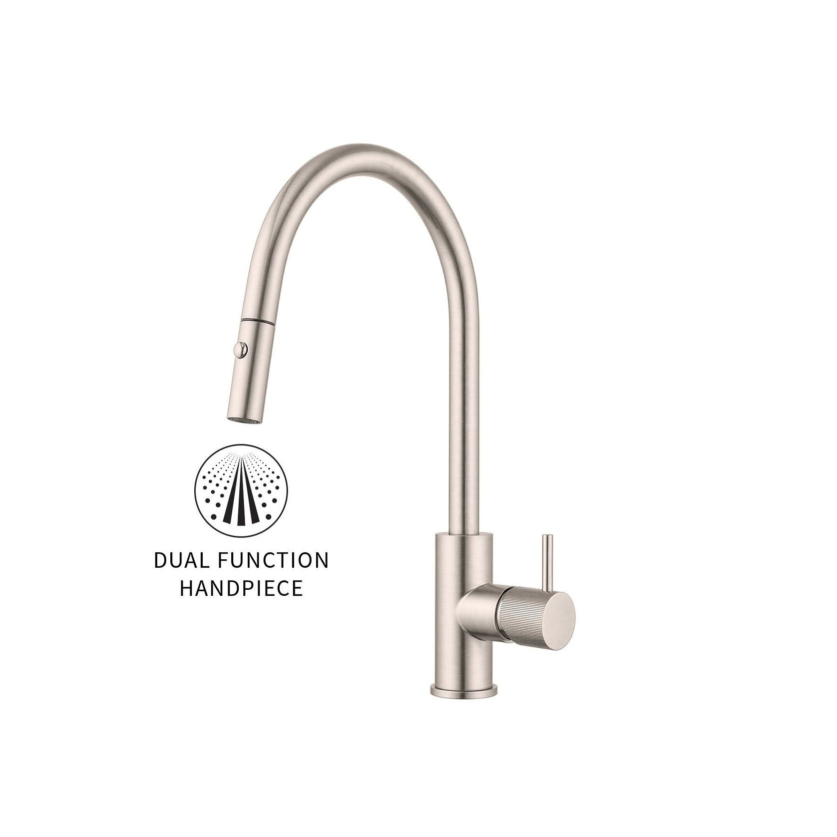 Onyx Gooseneck Pull Out Sink Mixer – Cold Start gallery detail image