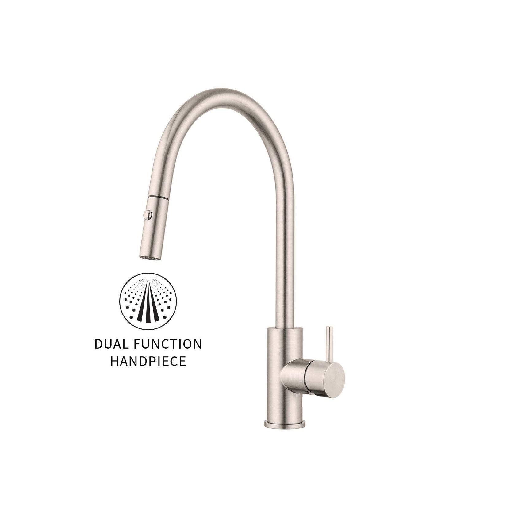 Onyx Gooseneck Pull Out Sink Mixer – Cold Start gallery detail image