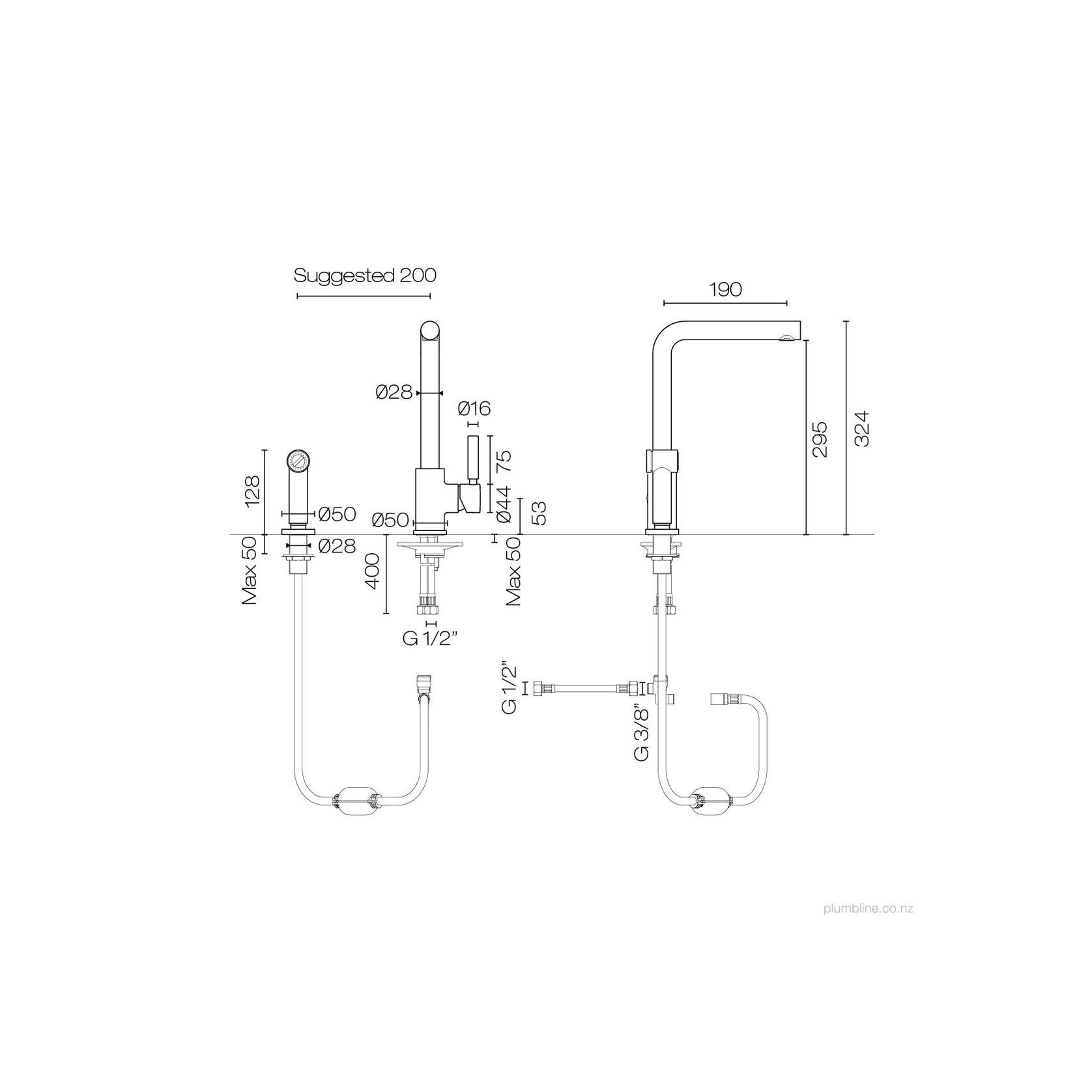 Buddy Pro Kitchen Mixer With Rinse Spray gallery detail image