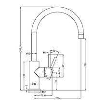Zen SS316L Kitchen Mixer | Graphite gallery detail image