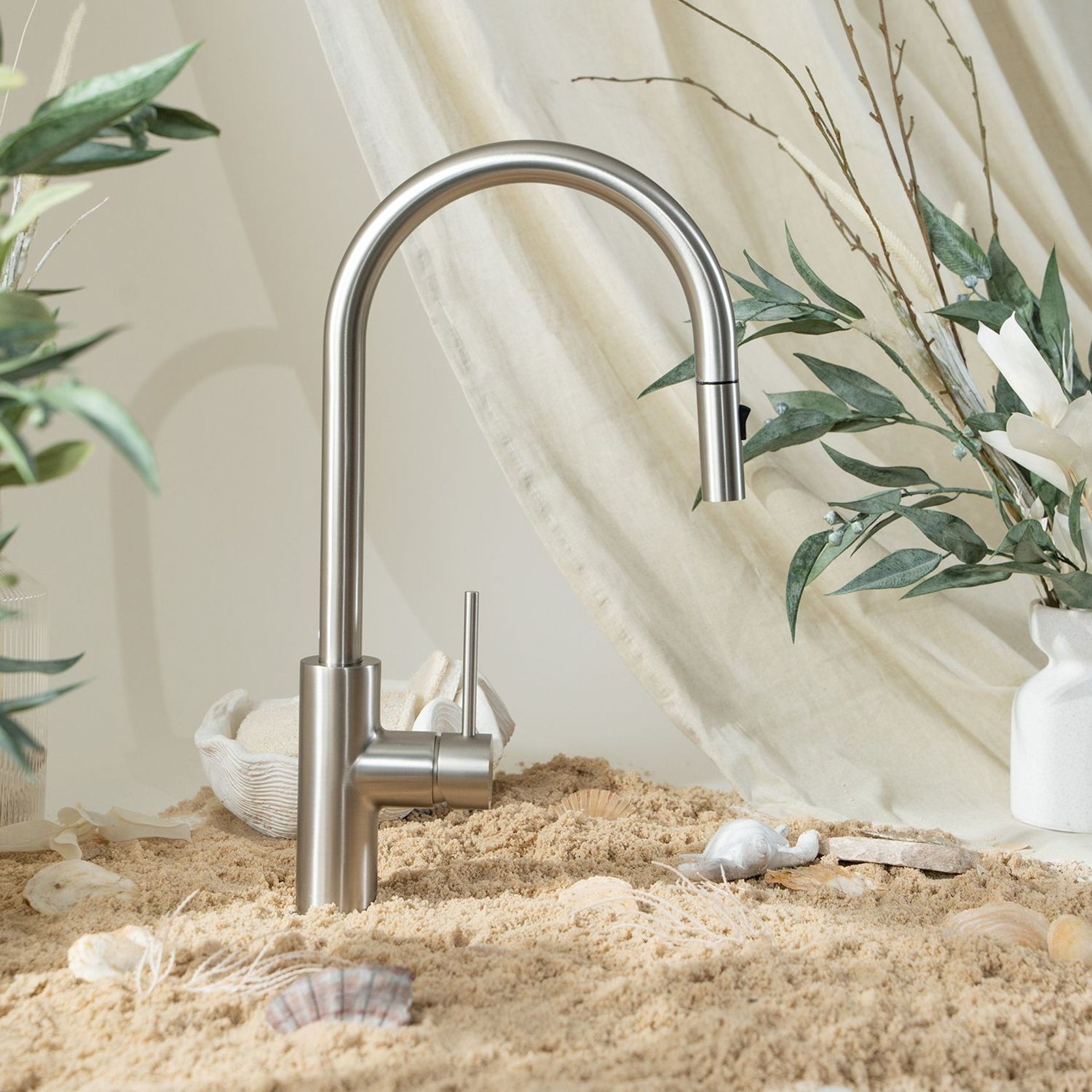 Mira Brushed Nickel Pull Out Mixer gallery detail image