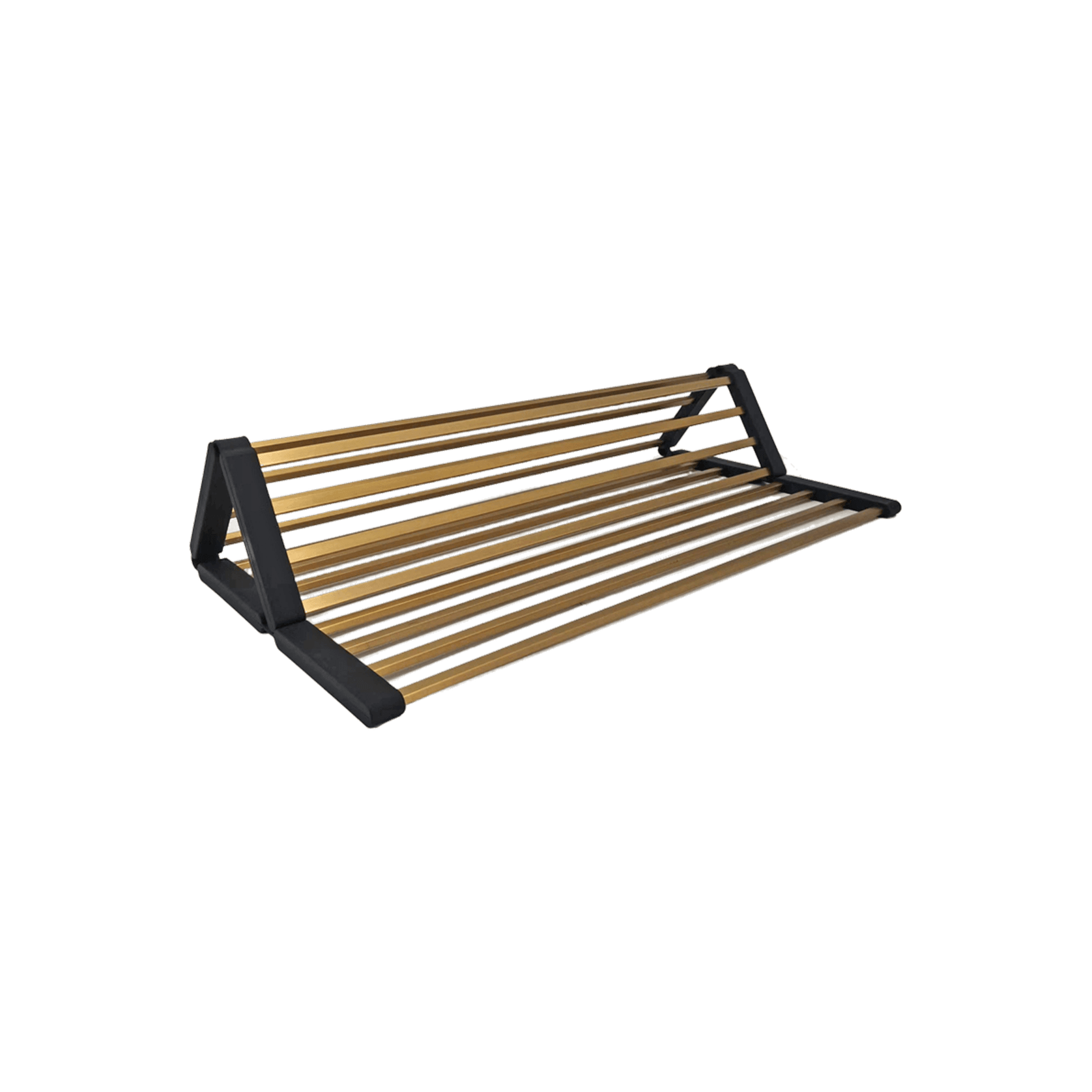 Aspen Roll-Up Hot Mat 480x480mm Brushed Brass gallery detail image