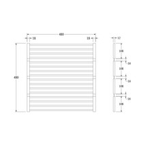 Aspen Roll-Up Hot Mat 480x480mm Brushed Stainless gallery detail image