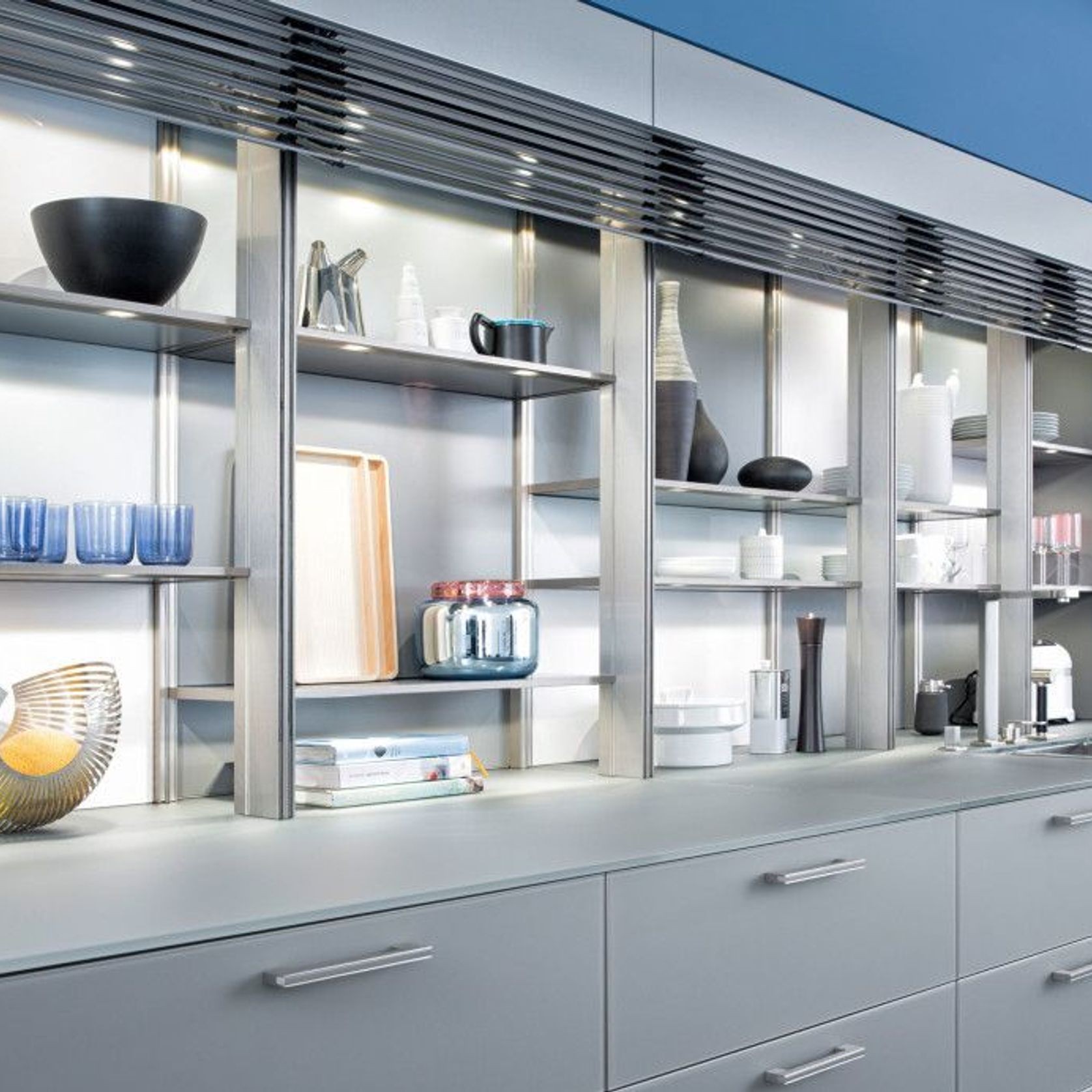 Ios Glass Front Kitchen Cabinetry gallery detail image