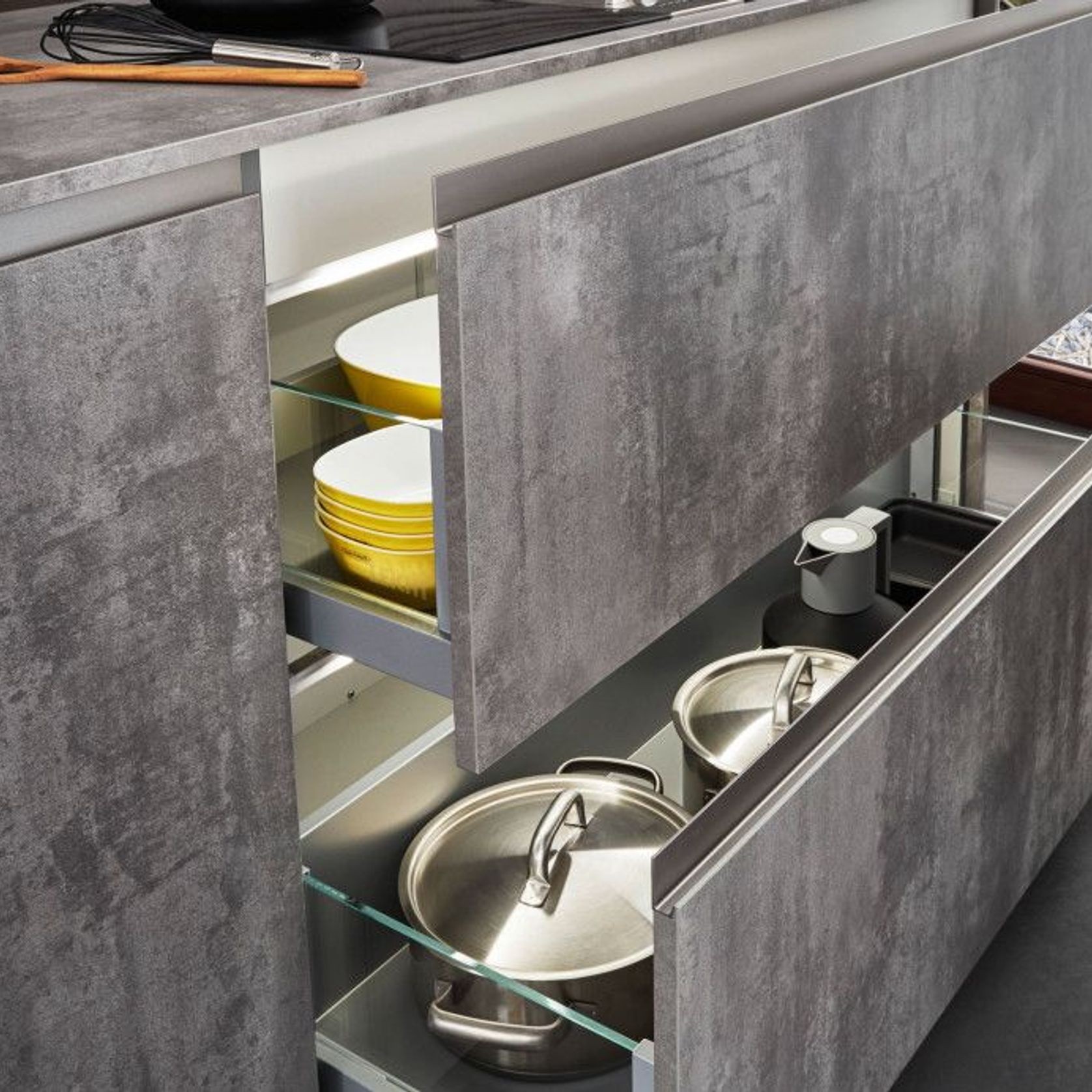 Ikono Concrete-Look Kitchen Cabinetry gallery detail image