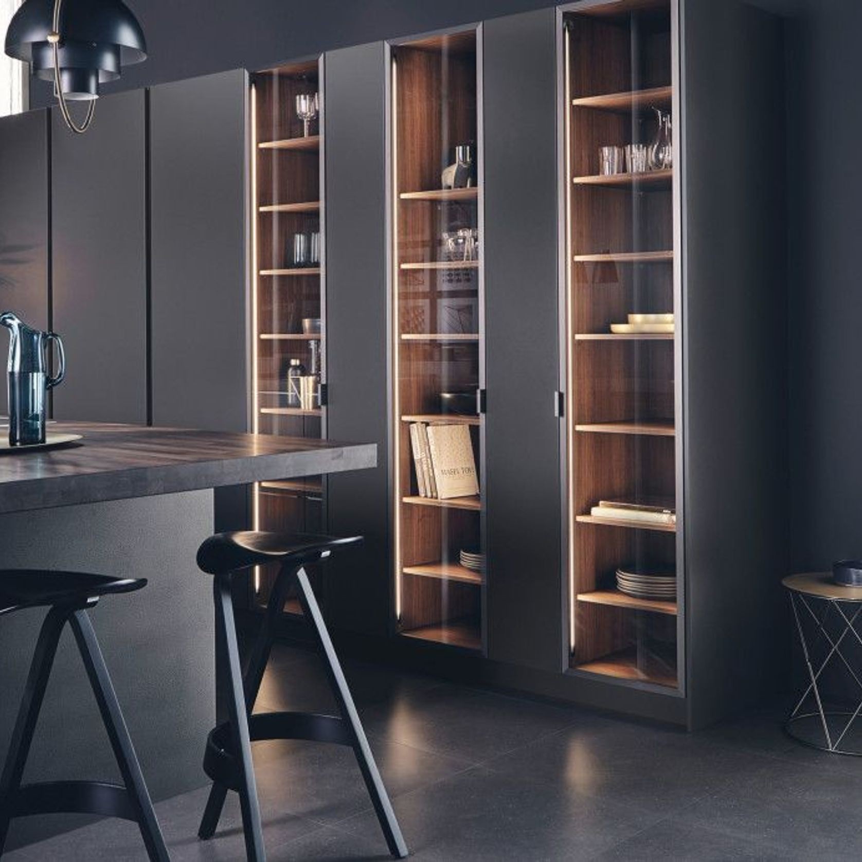 Steel-Look Kitchen Cabinetry gallery detail image