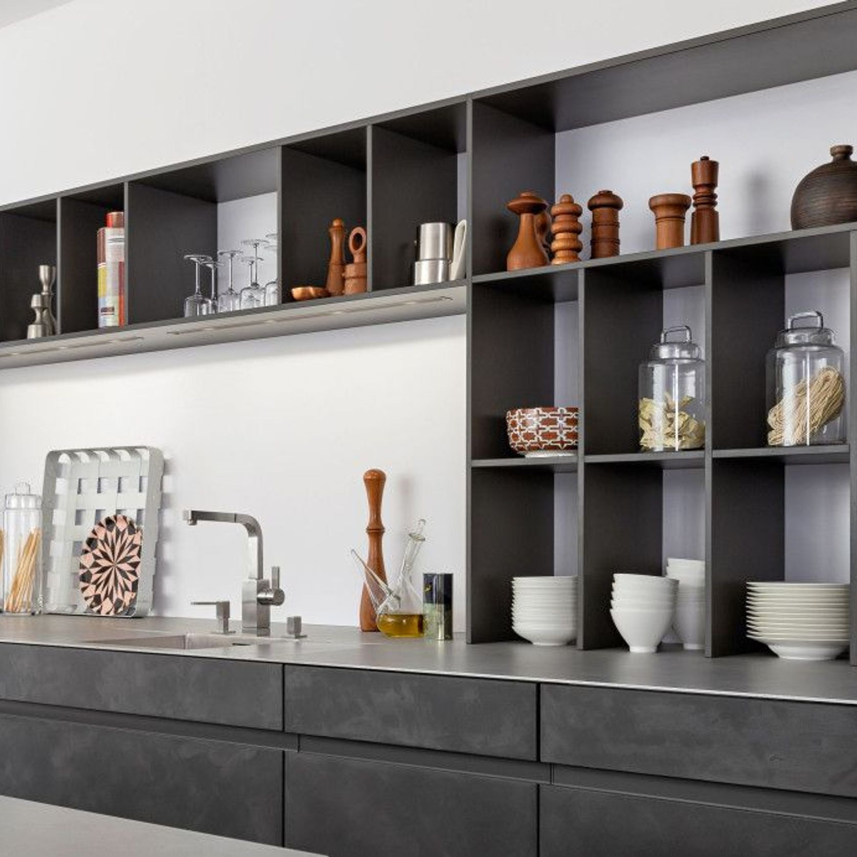 Concrete & Tocco Laminate Kitchen Cabinetry gallery detail image