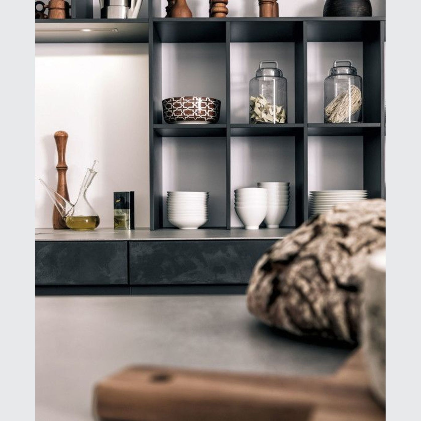 Concrete & Tocco Laminate Kitchen Cabinetry gallery detail image