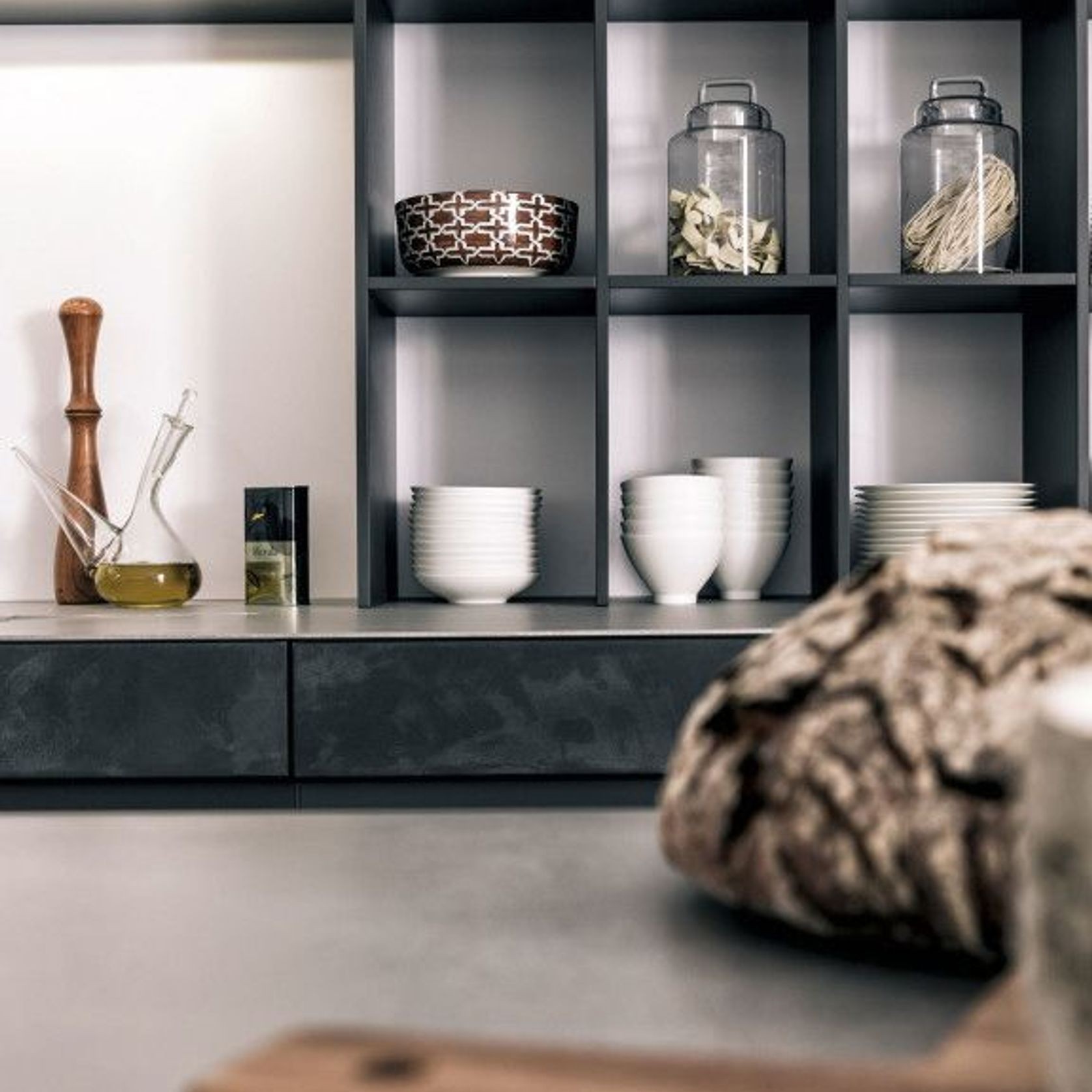 Concrete & Tocco Laminate Kitchen Cabinetry gallery detail image