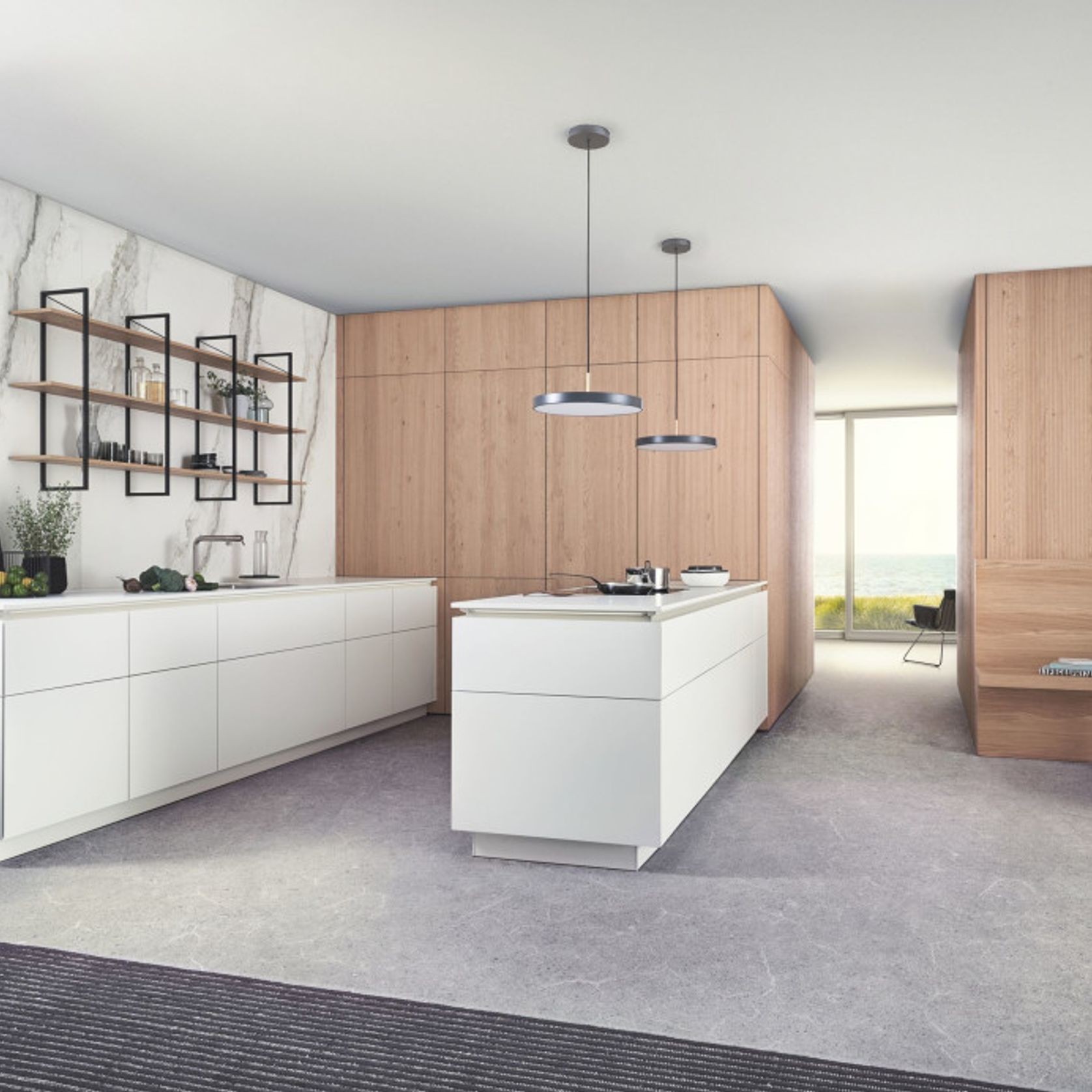 Bossa Oak Wood Veneer Kitchen Cabinetry gallery detail image