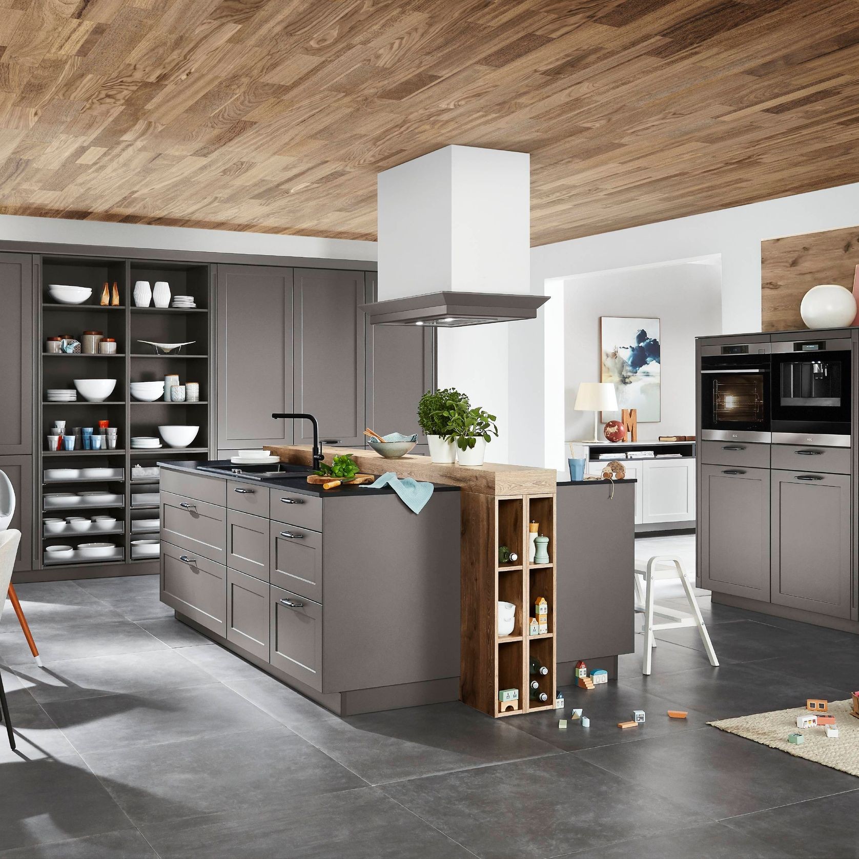 Nordic Traditional Lacquered Kitchen Cabinetry gallery detail image