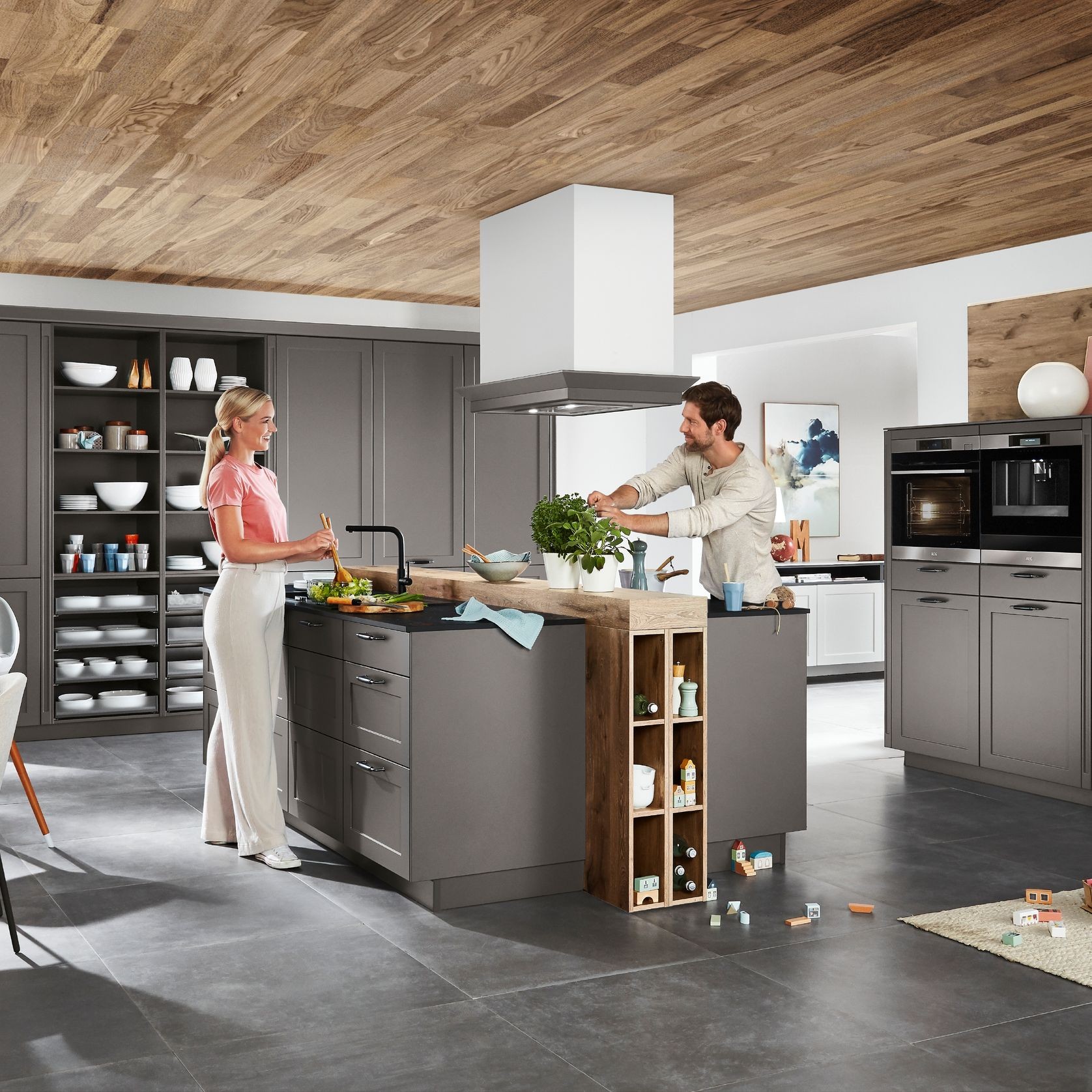 Nordic Traditional Lacquered Kitchen Cabinetry gallery detail image