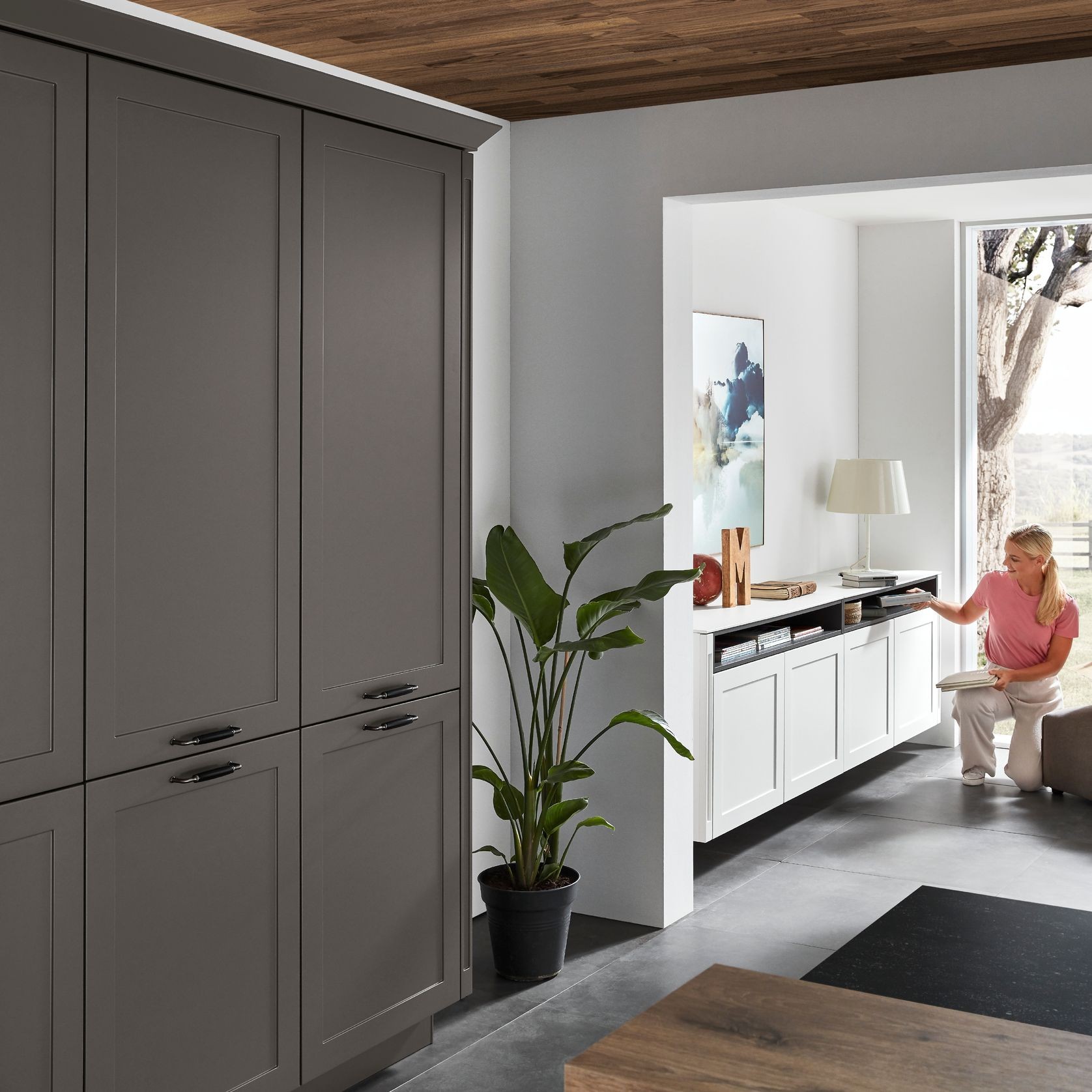Nordic Traditional Lacquered Kitchen Cabinetry gallery detail image
