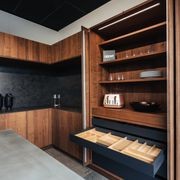 Bossa Walnut Wood Veneer Kitchen Cabinetry gallery detail image