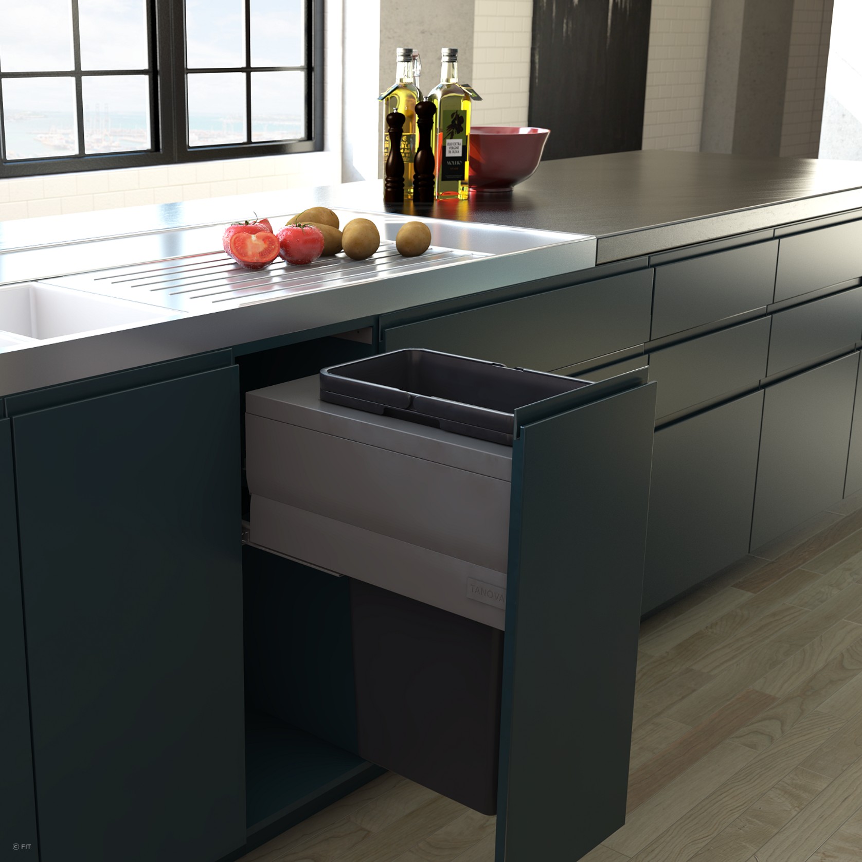 Tanova Designer Series Pull Out Kitchen Bins gallery detail image