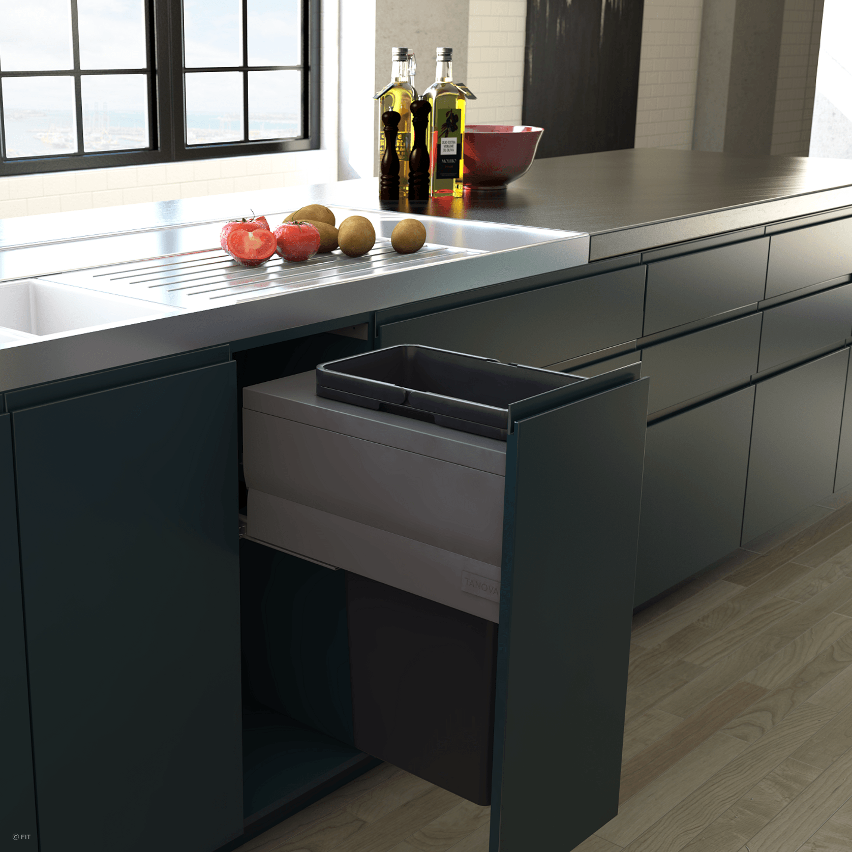 Tanova Designer Series Pull Out Kitchen Bins gallery detail image