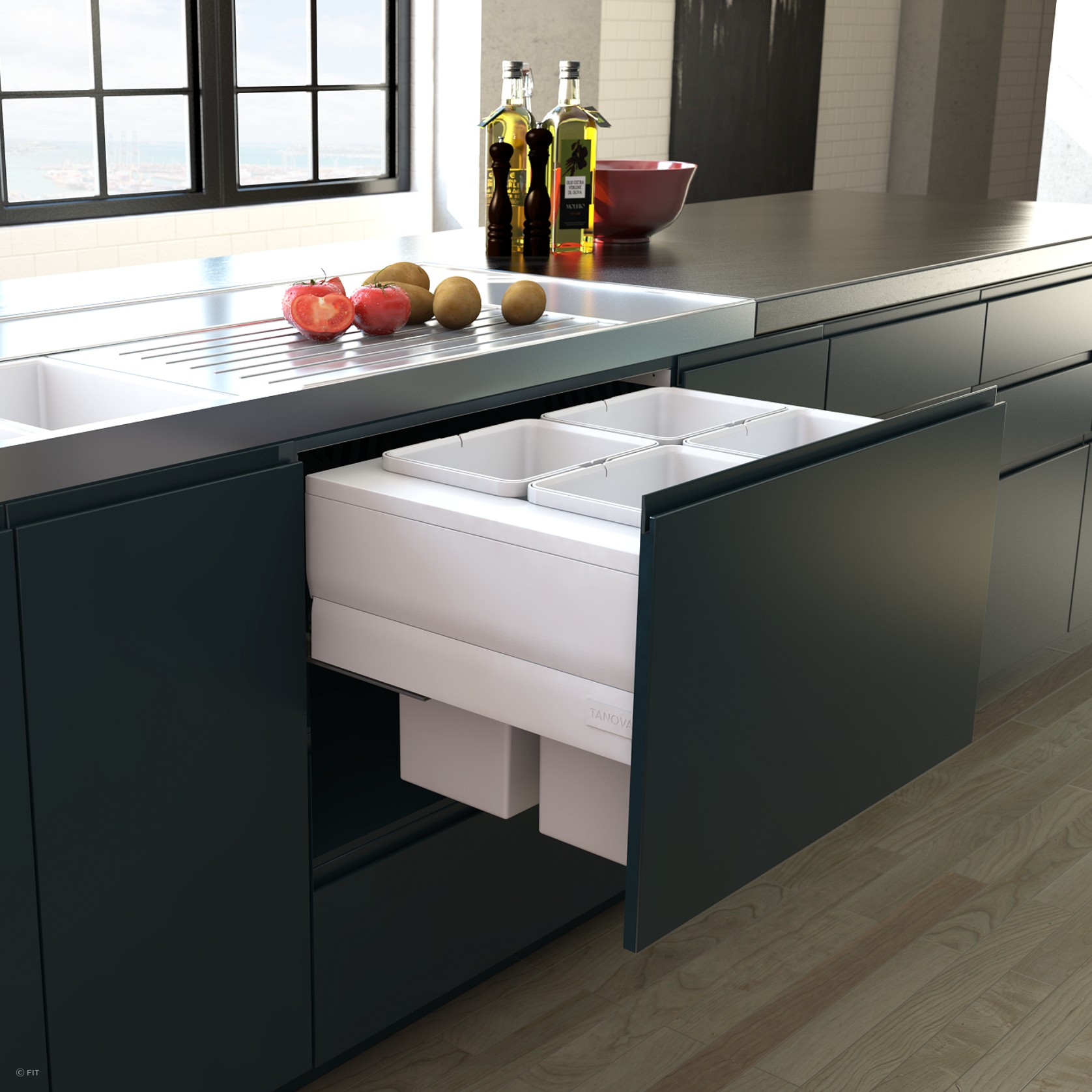Tanova Designer Series Pull Out Kitchen Bins gallery detail image