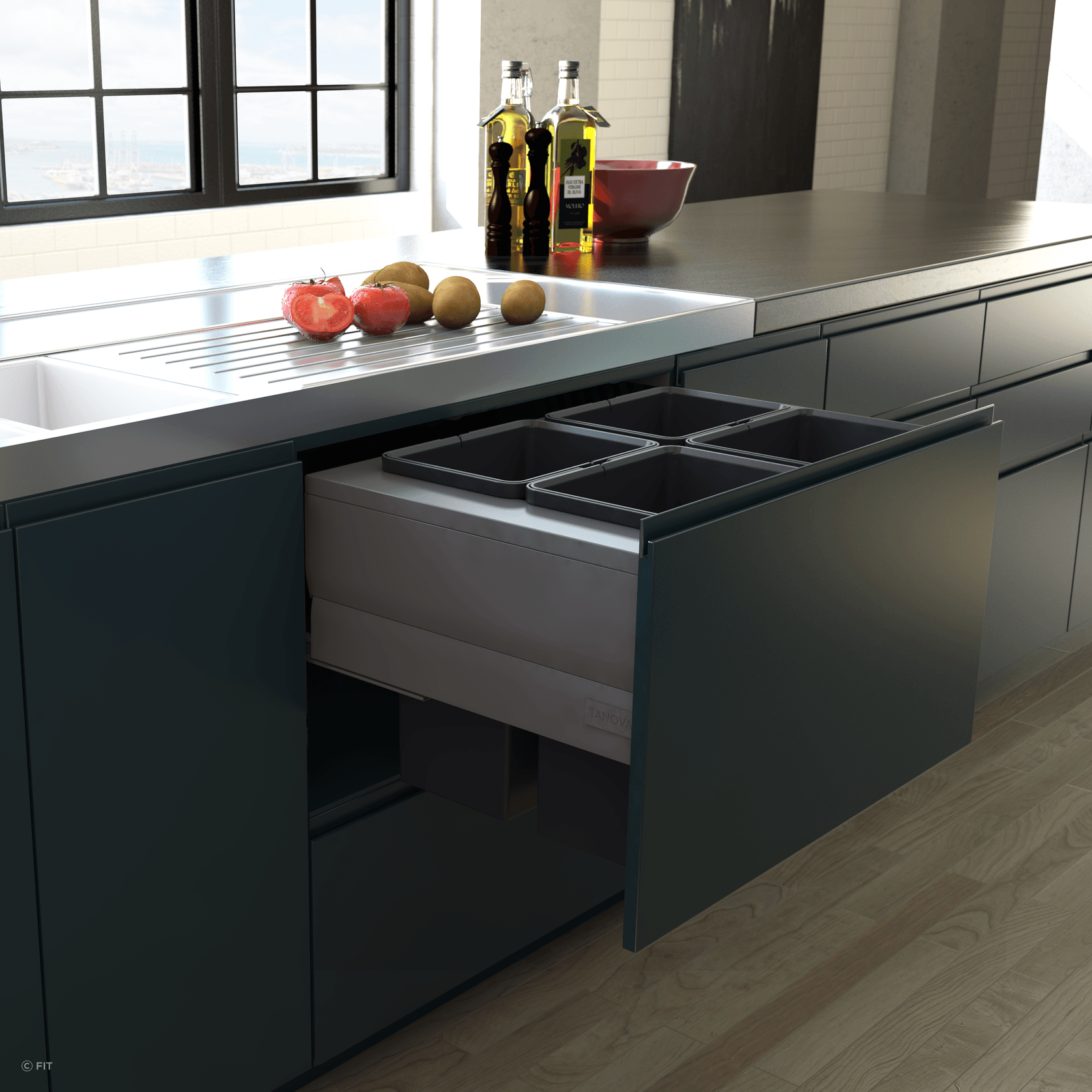 Tanova Designer Series Pull Out Kitchen Bins gallery detail image
