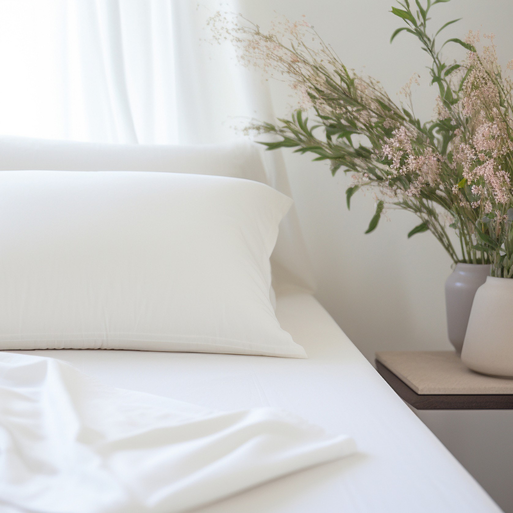 750TC 100% Cotton Hotel Luxe Home Lab Sheet Set | Crisp White gallery detail image