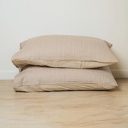 100% Cotton Waffle Pillowcase Pair- Natural gallery detail image