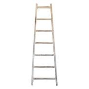 Rustico Reclaimed Teak Decor Ladder - Small, Whitewash gallery detail image