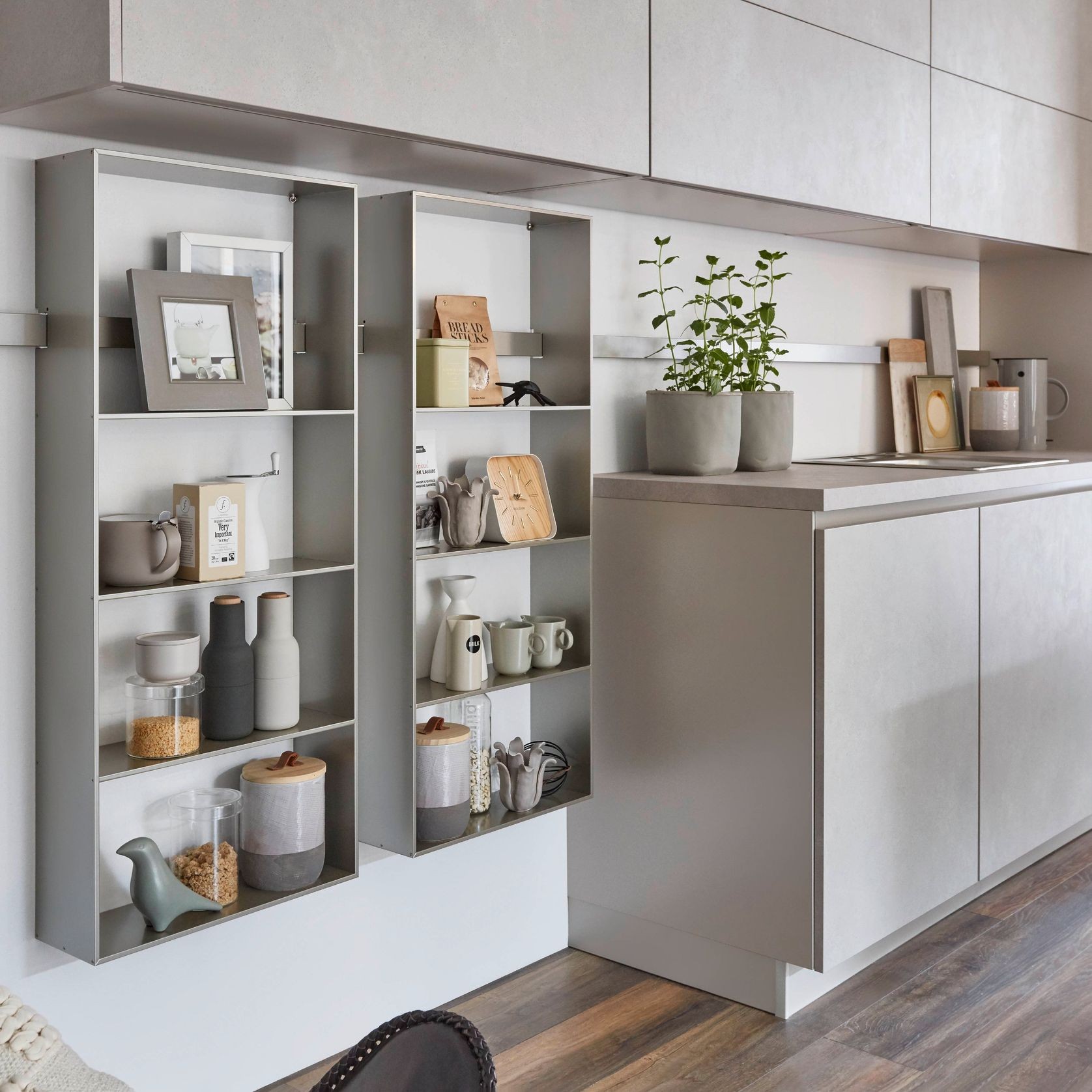 Concrete-Look Laminate Benchtop in Grey gallery detail image