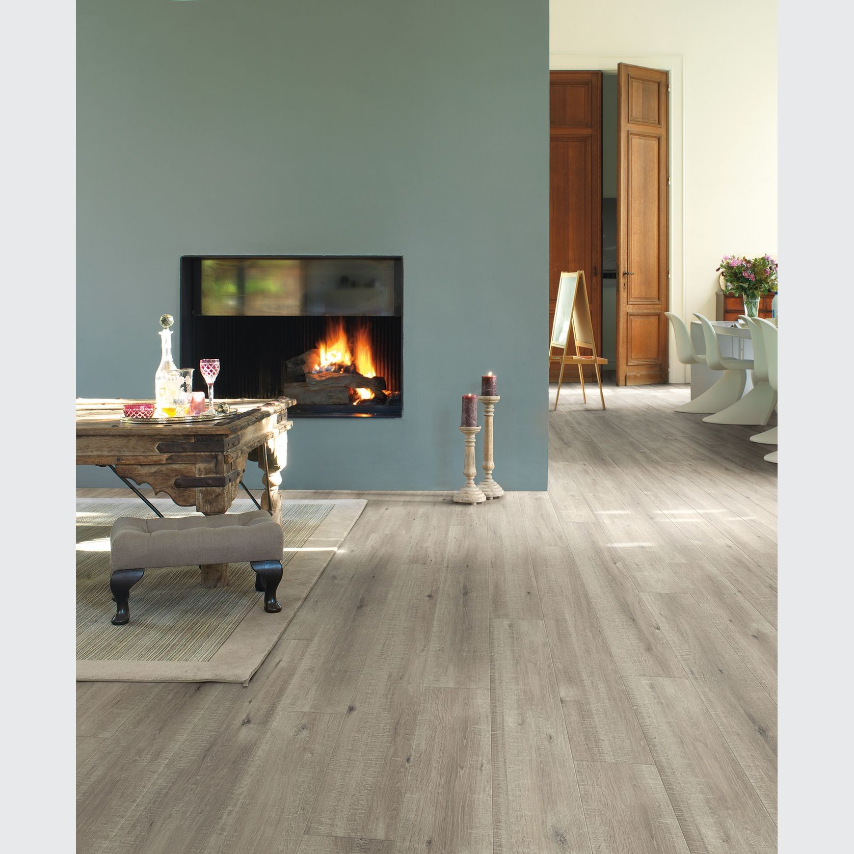 Quick-Step Impressive Saw Cut Oak Grey Laminate Flooring gallery detail image