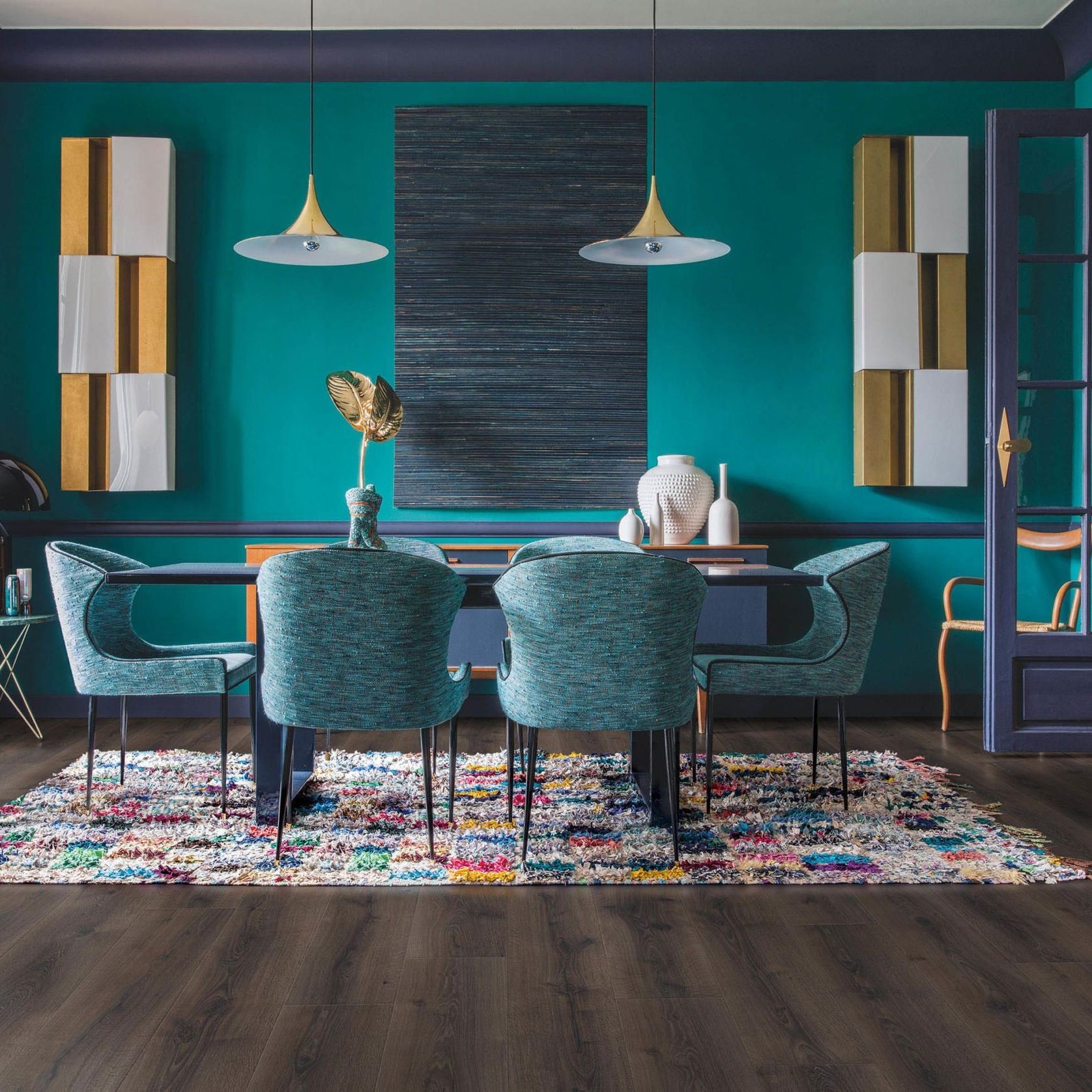 Quick-Step Majestic Desert Oak Brushed Dark Brown Laminate Flooring gallery detail image