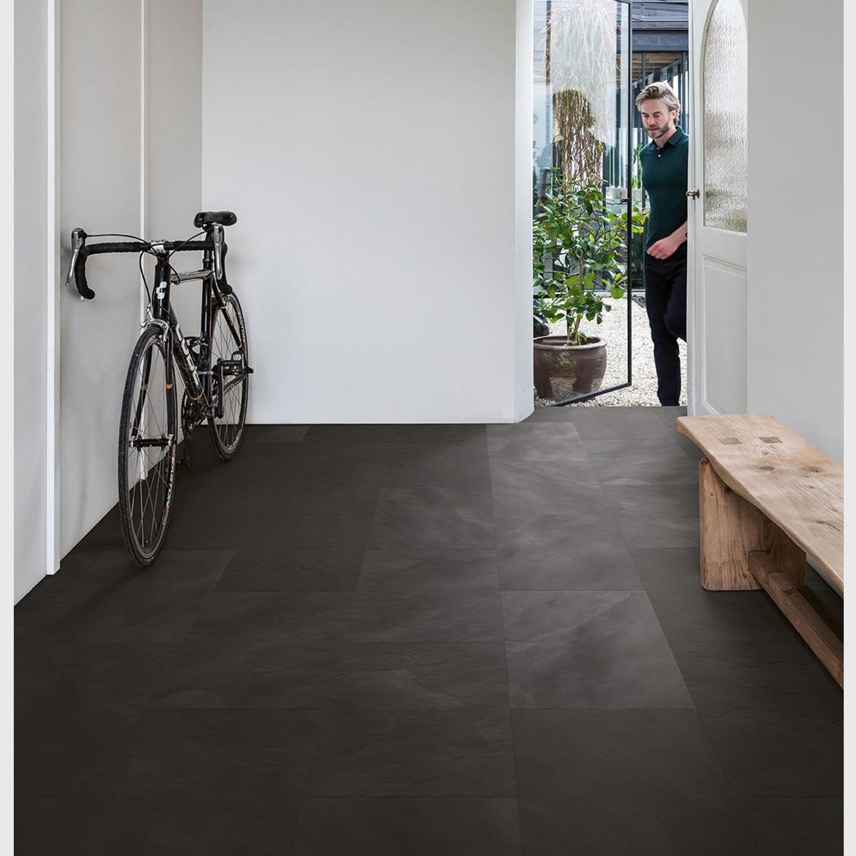 Quick-Step Muse Black Slate Laminate Flooring gallery detail image