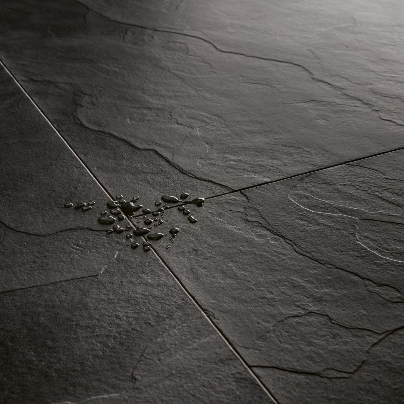 Quick-Step Muse Black Slate Laminate Flooring gallery detail image