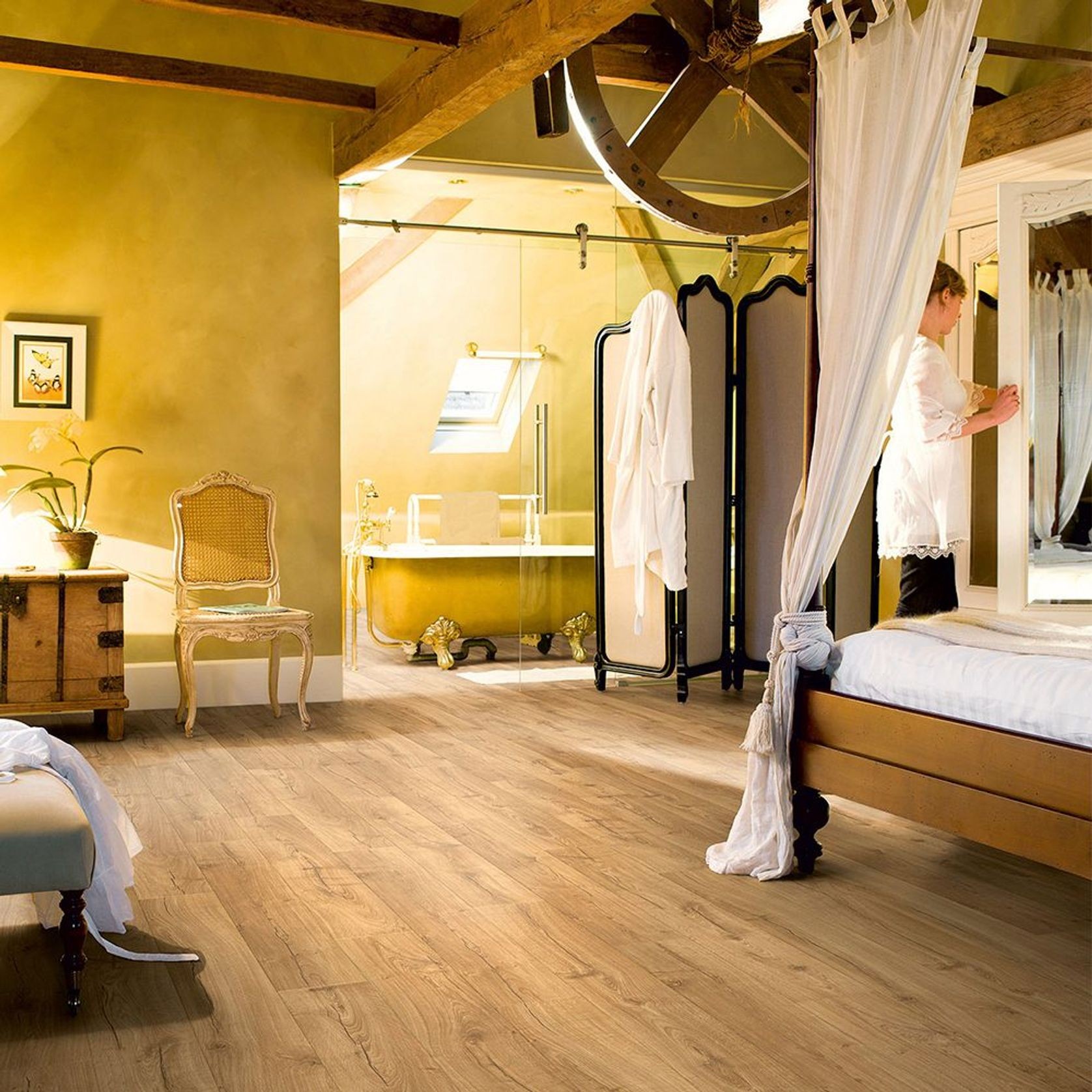 Quick-Step Impressive Classic Oak Natural Laminate Flooring gallery detail image