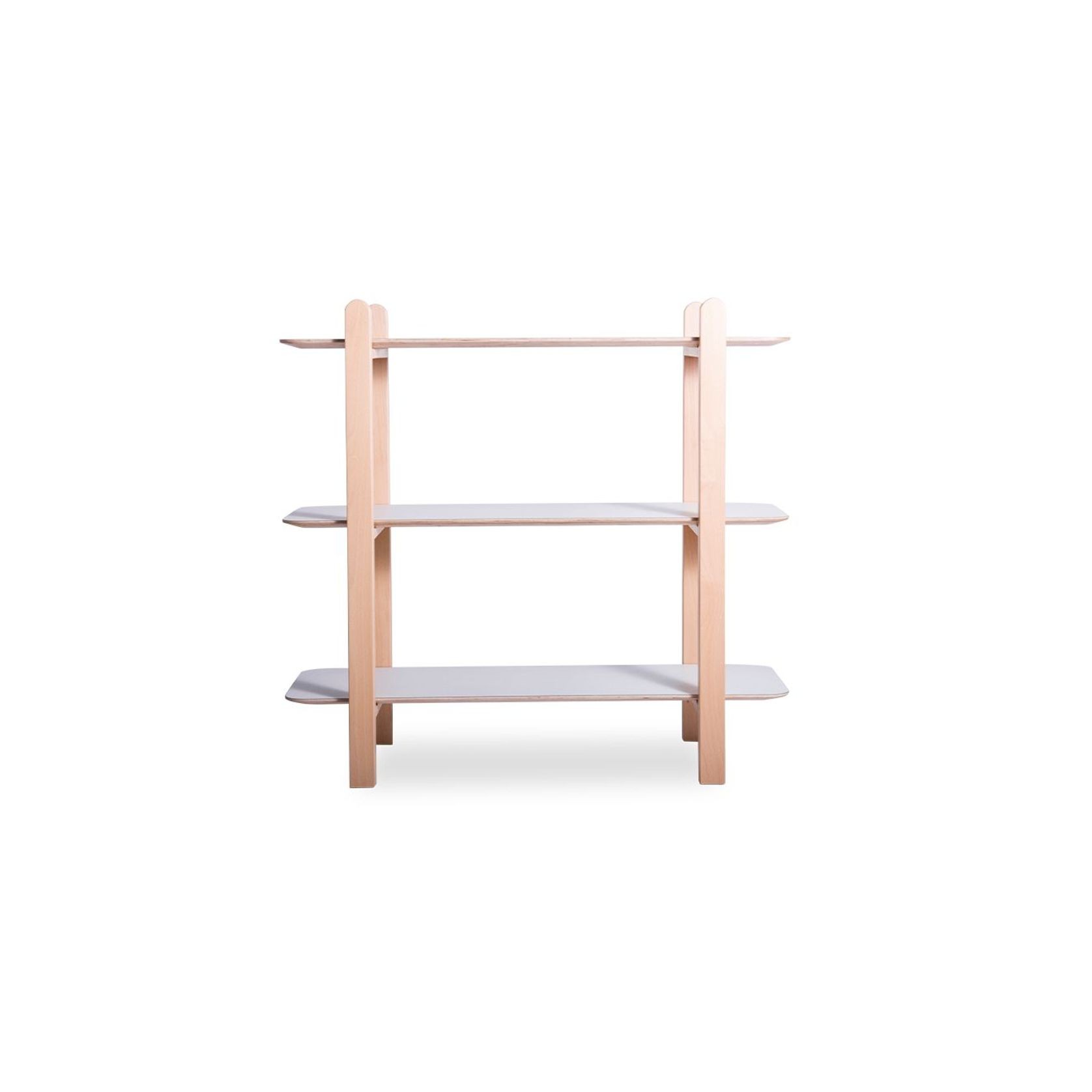 Beni Storage Unit - 3 Shelves - Natural - White gallery detail image