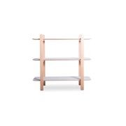 Beni Storage Unit - 3 Shelves - Natural - White gallery detail image