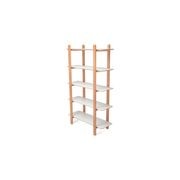 Beni Storage Unit - 5 Shelves - Natural - White gallery detail image