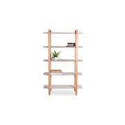 Beni Storage Unit - 5 Shelves - Natural - White gallery detail image
