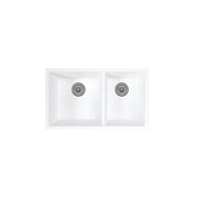 Vienna Double Sink 760mm | White Granite (Overflow) gallery detail image