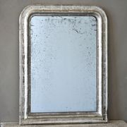 Antique French Louis Philippe Silvered Mirror gallery detail image