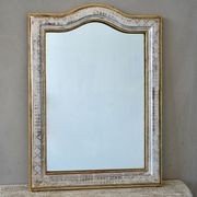 Antique French Louis Philippe Silvered & Gilded Mirror gallery detail image