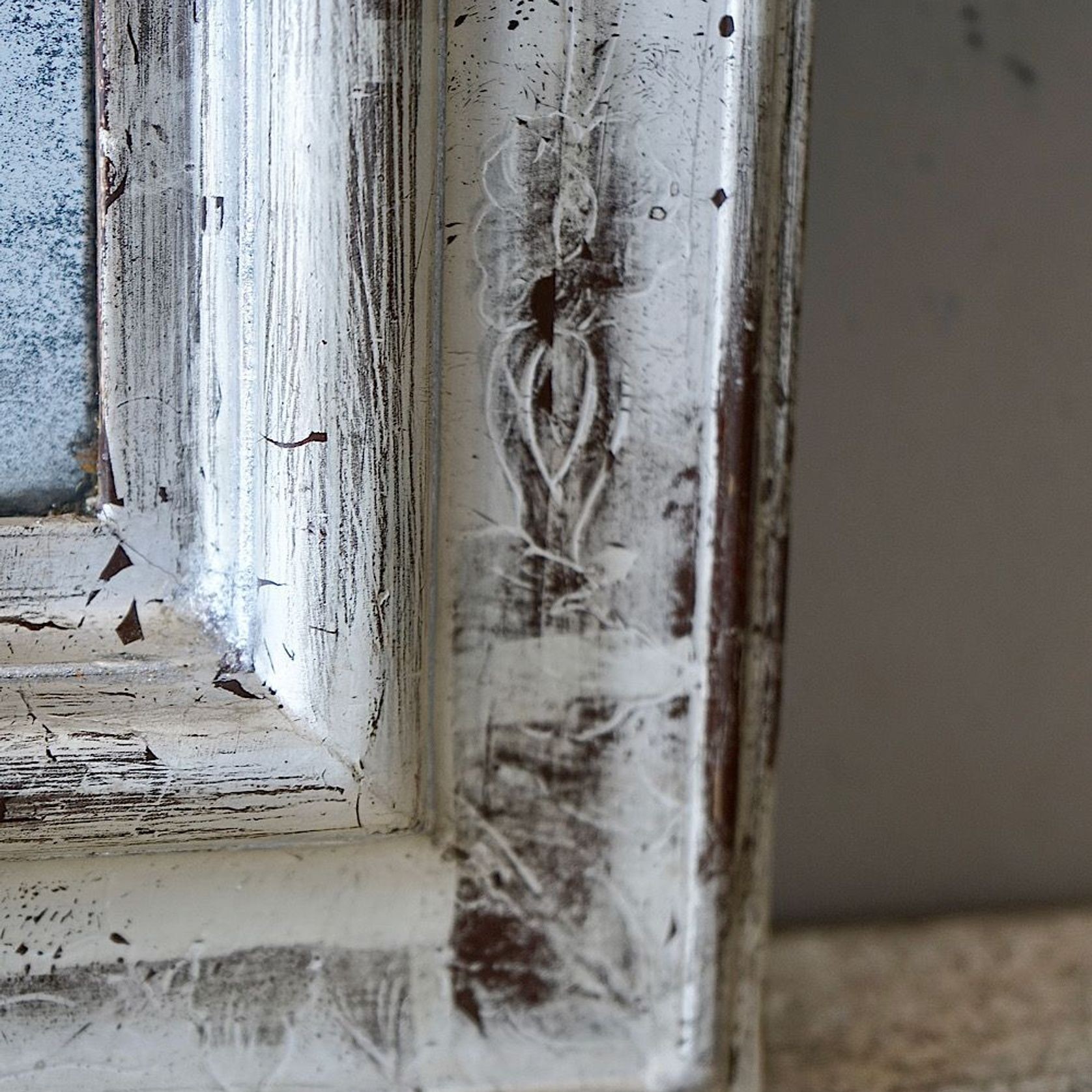 Antique French Louis Philippe Silvered Mirror gallery detail image