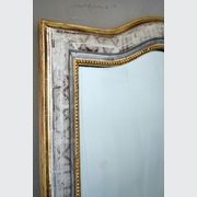 Antique French Louis Philippe Silvered & Gilded Mirror gallery detail image