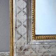 Antique French Louis Philippe Silvered & Gilded Mirror gallery detail image