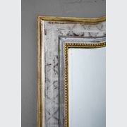 Antique French Louis Philippe Silvered & Gilded Mirror gallery detail image