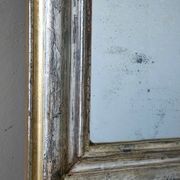 Antique French Silvered & Gilded Mirror gallery detail image