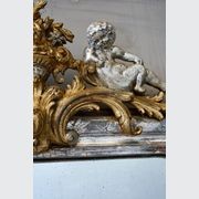 Antique French Silvered & Gilded Mirror gallery detail image