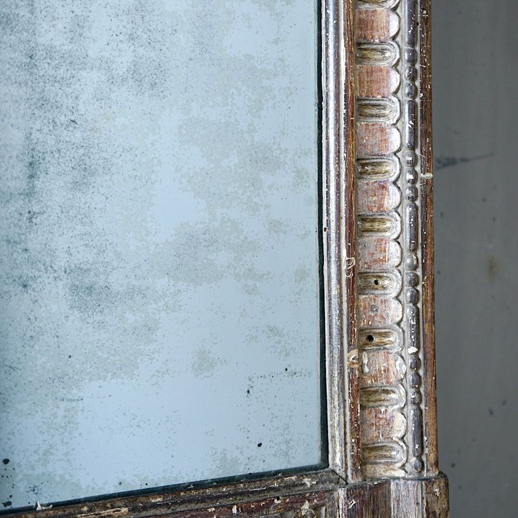 Antique French Louis XVI Overmantle Mirror gallery detail image