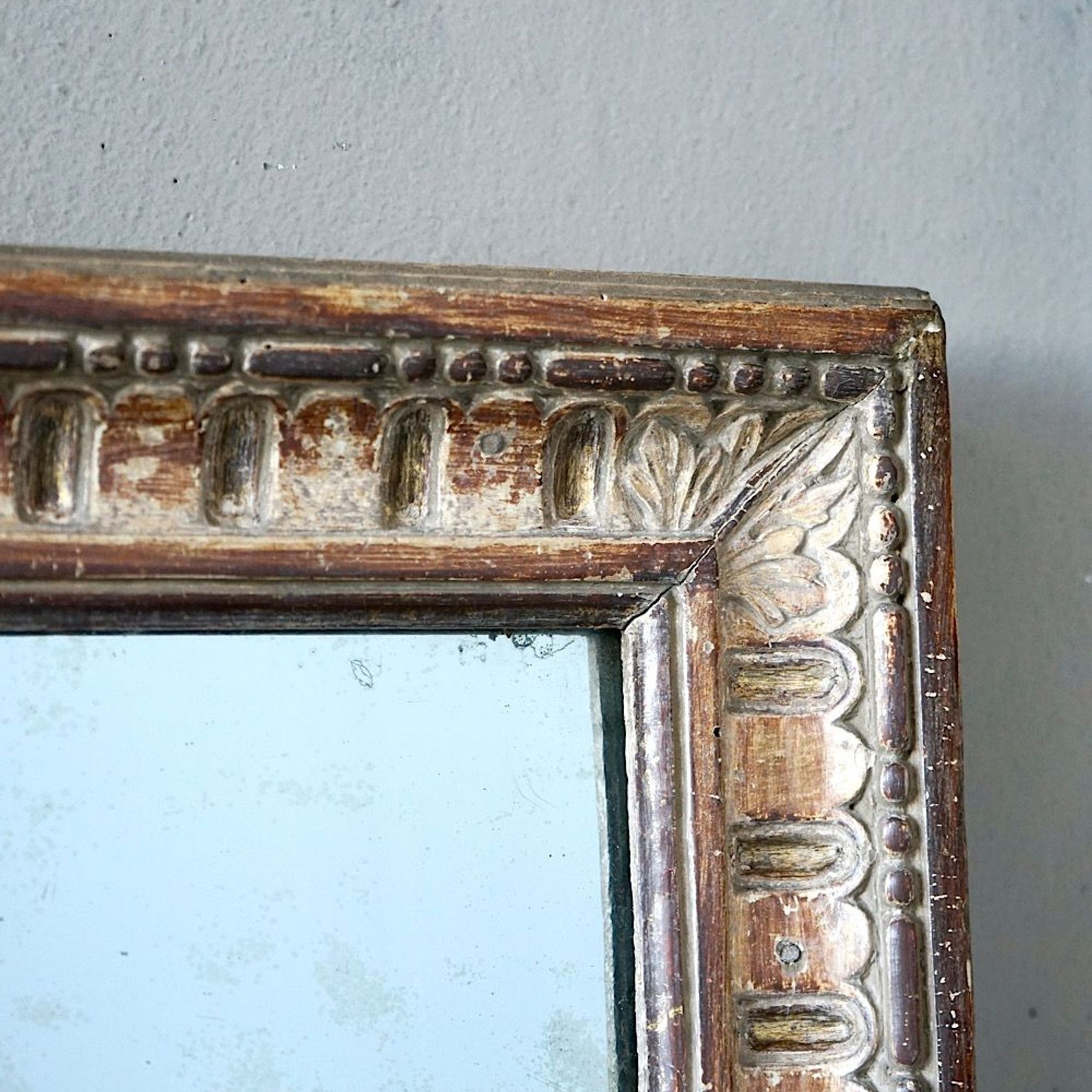 Antique French Louis XVI Overmantle Mirror gallery detail image