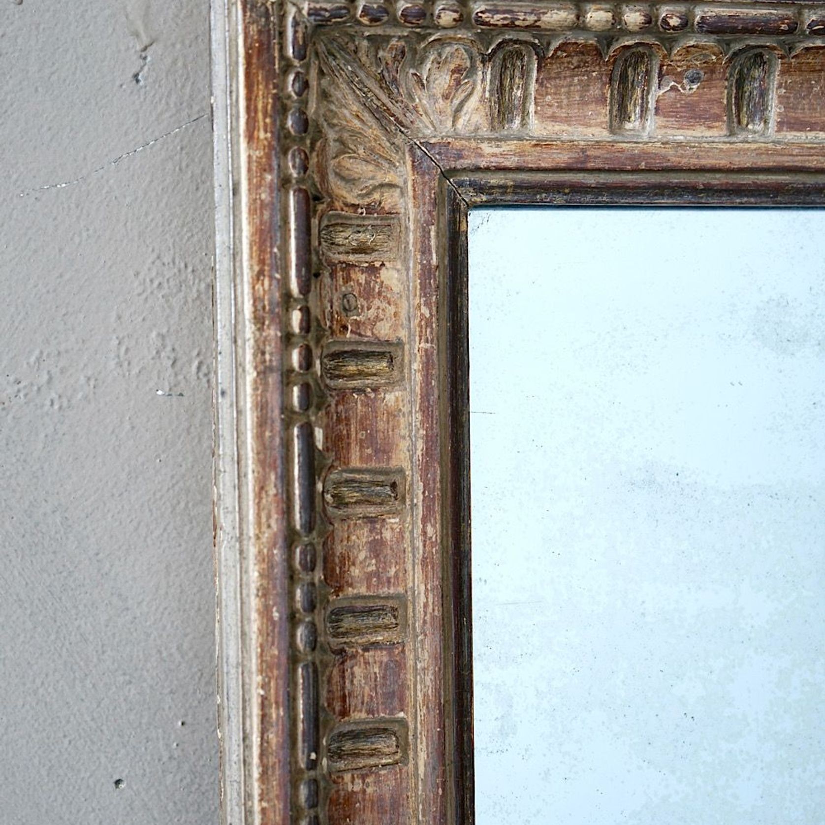 Antique French Louis XVI Overmantle Mirror gallery detail image